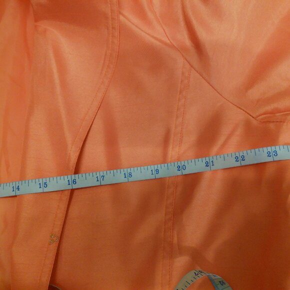 Susan Graver Orange Cotton Hook Closure Blazer Jacket Size XL - Picture 11 of 12